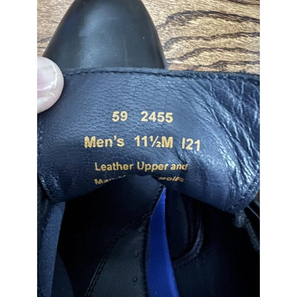 Johnston Murphy Mens Black Leather Dress Shoes Size 11.5 Used Couple Of Times
